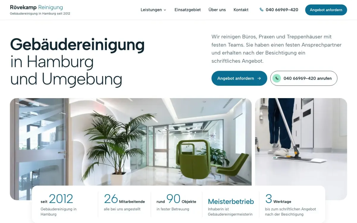 Startseite des Beispiels Frisch und klar am Computer